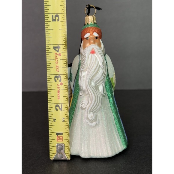 Joy To The World Glitterazzi IRISH SANTA With Shamrock Ornament Poland NEW - Picture 13 of 16